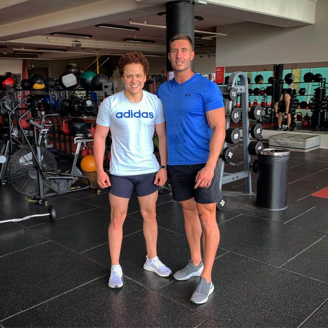 ムスタファ・アミニのインスタグラム：「Good session with @iamnedimbasic 🏋️‍♂️💯🤝 #gym #training #adidas」