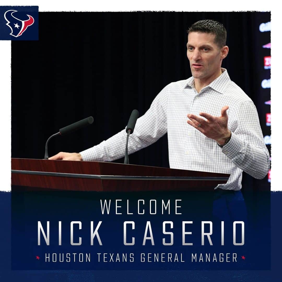 ヒューストン・テキサンズさんのインスタグラム写真 - (ヒューストン・テキサンズInstagram)「Introducing the new General Manager of the Houston Texans: Nick Caserio!  #WeAreTexans」1月8日 0時00分 - houstontexans