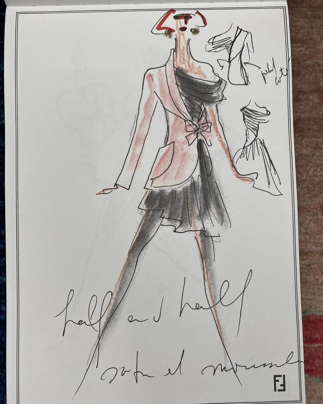キム・ジョーンズのインスタグラム：「20 days to the @fendi couture show .... @silviaventurinifendi @delfinadelettrez inspiration from the archive」