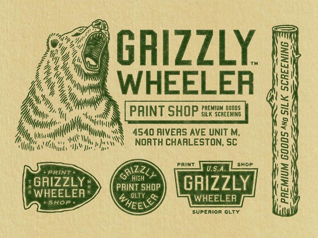 Dribbbleさんのインスタグラム写真 - (DribbbleInstagram)「Grizzly Wheeler Lockups by TravisPietsch. ⠀ ⠀ #dribbble #design #branding #illustration #graphicdesign」1月7日 16時17分 - dribbble
