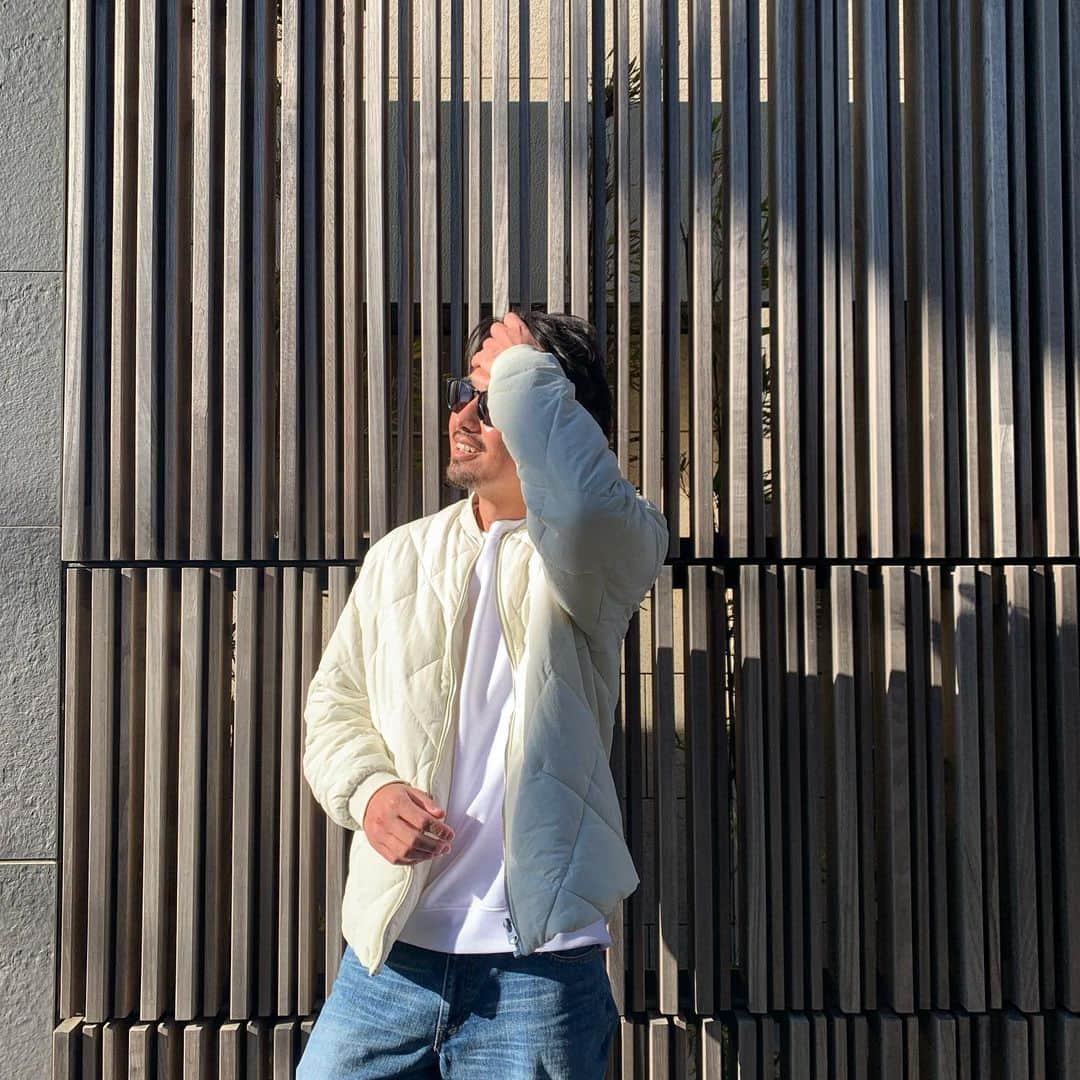 萩原章太のインスタグラム：「風つんよ🌬 髪かきあげるの好きみたい🥀 #outfit#ootd#code#fashion #ファッション#コーデ」
