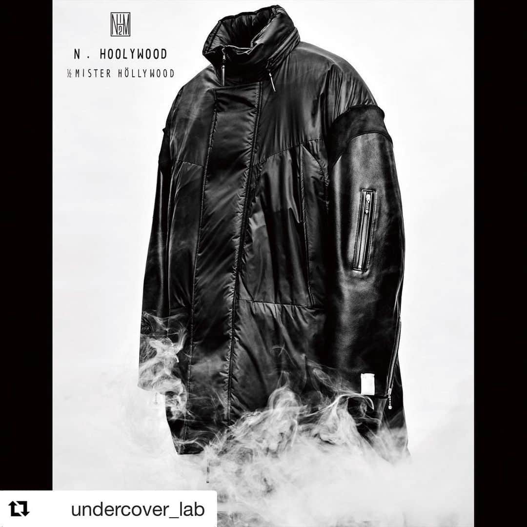N.ハリウッドさんのインスタグラム写真 - (N.ハリウッドInstagram)「Repost @undercover_lab  UNDERCOVER 30th Anniversary Leather Sleeve Down Jacket  edited by N.HOOLYWOOD releases on Saturday January 9th 2021 at UNDERCOVER Japan stores and online at store.undercoverism.com.  Launching internationally at select retailers at a later date.   [About Early Lottery]  Applicable Stores: UNDERCOVER Aoyama, UNDERCOVER Official Online Store (store.undercoverism.com)  Entry Date/Time: January 5th 11 AM (JST) - January 6th 5 PM (JST) Additional details can be found on undercoverism.com/news/  *For stores outside those listed above, please reach out directly for details.   Due to current circumstances business days and hours are subject to change.   アンダーカバー30周年を記念して、N.HOOLYWOODがデザインしたレザースリーブダウンジャケットを2021年1月9日(土)より、アンダーカバー各店とオンラインストアにて発売します。  【事前抽選について】 事前抽選実施店舗：UNDERCOVER青山、オンラインストア(store.undercoverism.com) ‪ご応募受付期間 : 2021年1月5日(火) 11:00 〜 1月6日(水) 17:00 詳細：アンダーカバーウェブサイト(‪undercoverism.com/news/) ※他店舗の販売方法は各店舗にお問い合わせください。  諸般の事情により、営業日、営業時間などが変更になる場合がございます。  Photography : Takay (@takayofficial)  #nhoolywood #takay #undercover #アンダーカバー」1月7日 19時43分 - n_hoolywood