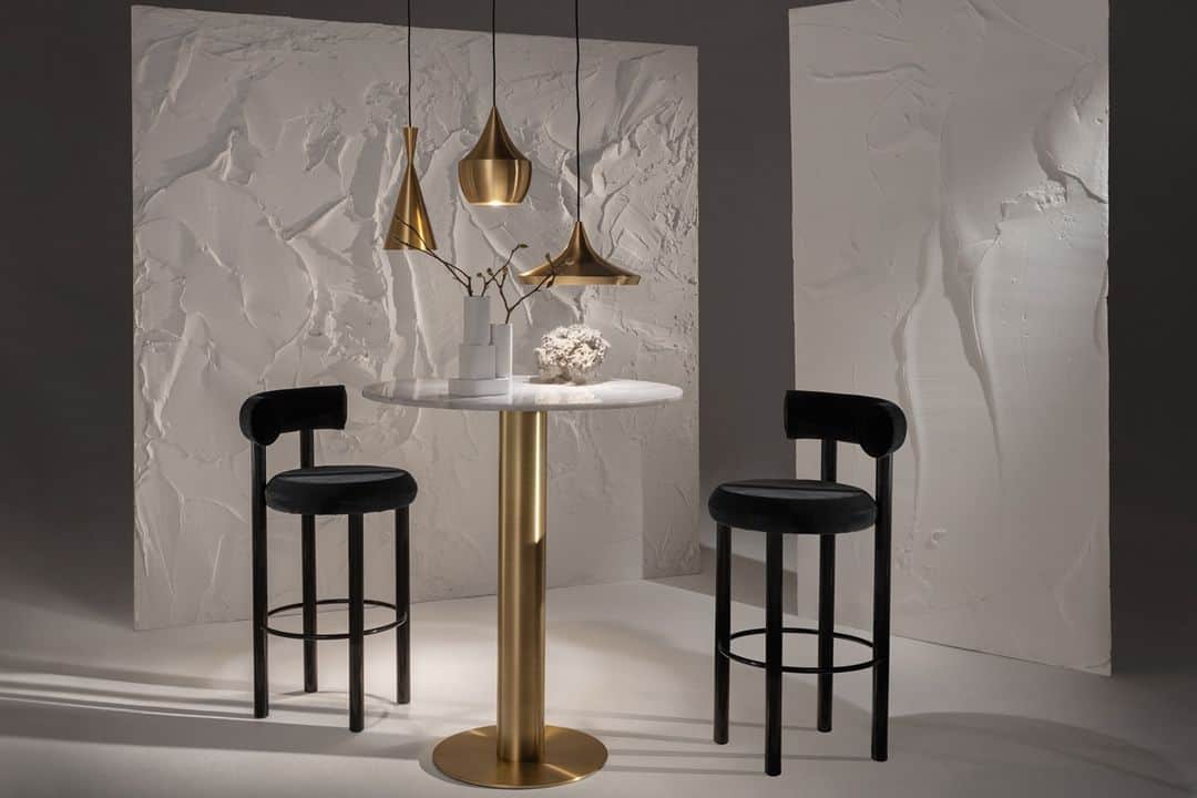 トム ディクソンのインスタグラム：「We like minimal - with FAT bar stools, TUBE table, BEAT lights and BLOCK accessories. ⁠ ⁠ ⁠ ⁠」