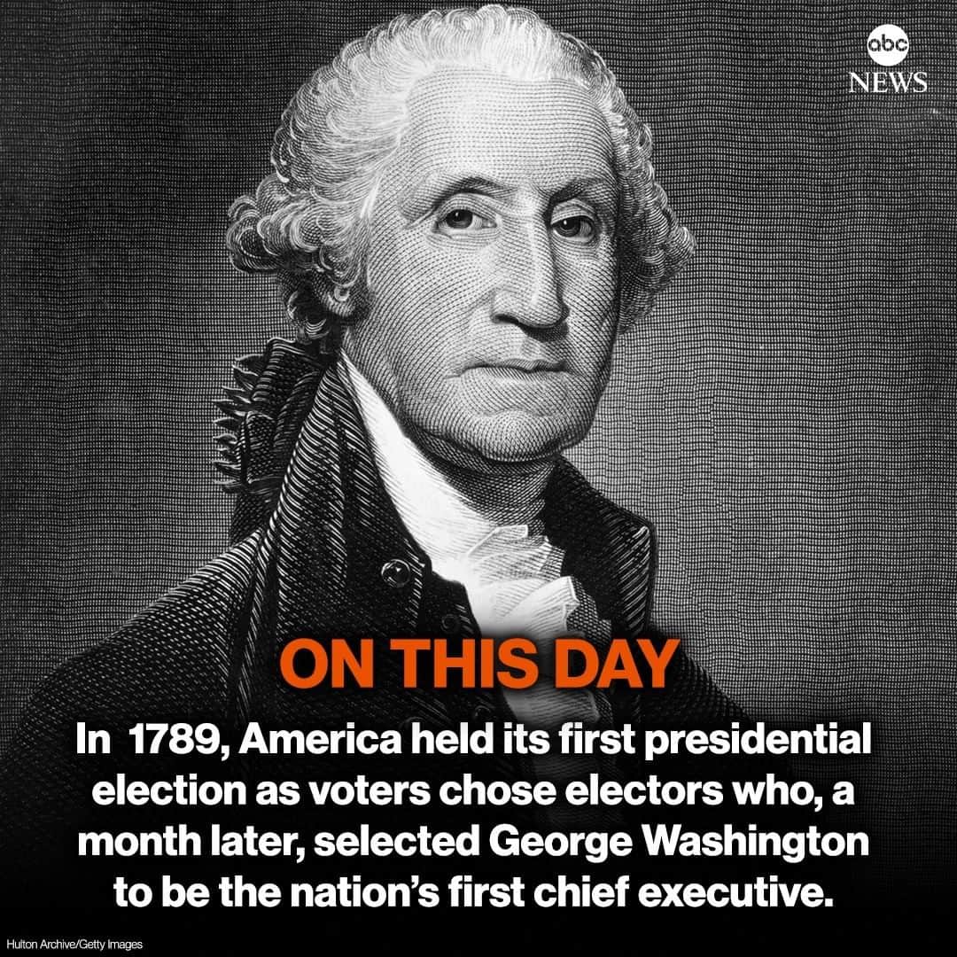 ABC Newsさんのインスタグラム写真 - (ABC NewsInstagram)「ON THIS DAY: In 1789, America held its first presidential election as voters chose electors who, a month later, selected George Washington to be the nation’s first chief executive. #onthisday #potus #politics」1月7日 20時11分 - abcnews