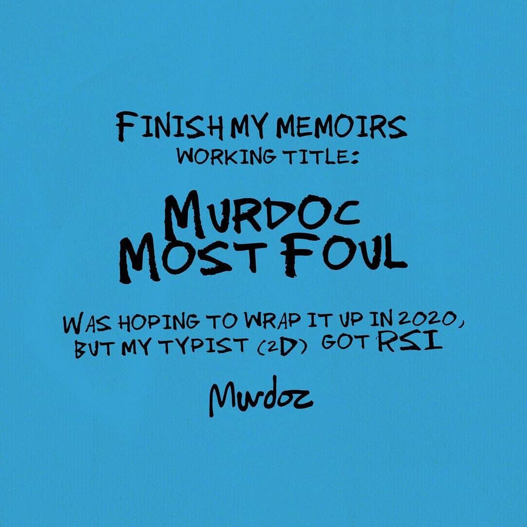 Gorillazさんのインスタグラム写真 - (GorillazInstagram)「"Finish my memoirs" - Murdoc Is 2021 ready for Murdoc Most Foul?」1月7日 22時11分 - gorillaz
