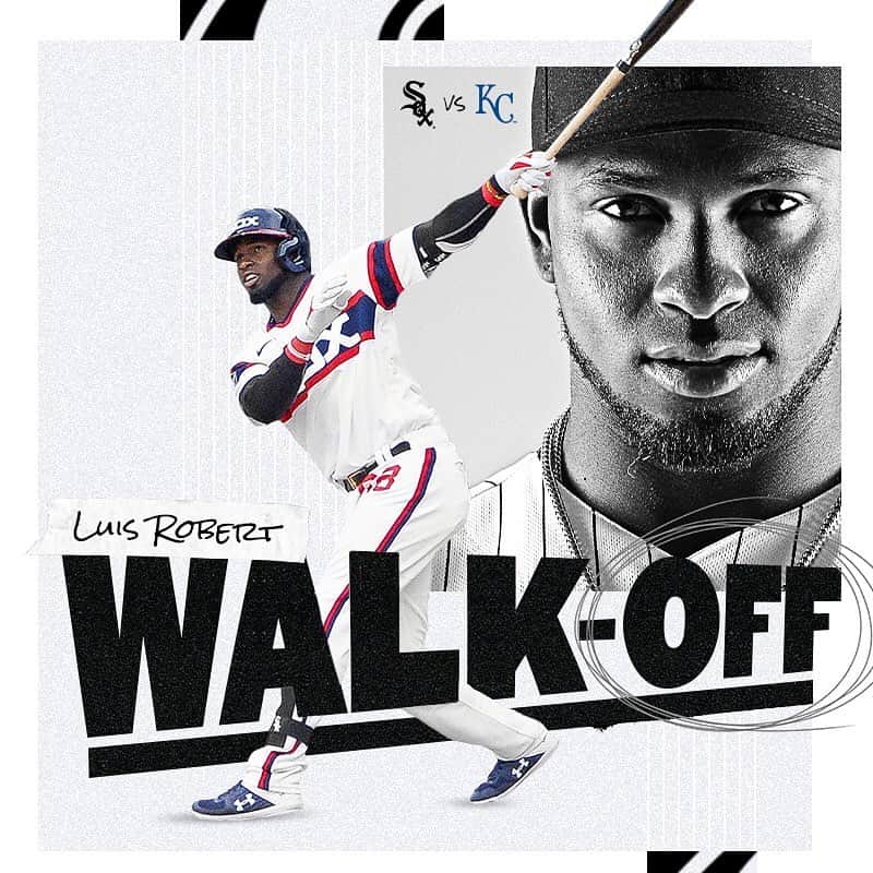 シカゴ・ホワイトソックスのインスタグラム：「August 30, 2020: At age 23.027, Luis Robert became the youngest Sox player to hit a walk-off homer since Sammy Sosa (22.176) on 5/7/91 vs. Milwaukee.」