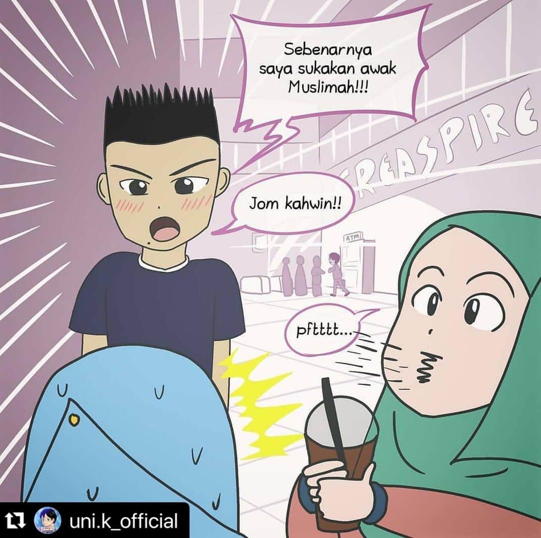 Koleksi Komik Malaysiaさんのインスタグラム写真 - (Koleksi Komik MalaysiaInstagram)「#Repost @uni.k_official with @make_repost ・・・ CROSSOVER UNI.K FLEUR EPISOD #3 [LUAHAN]👤🗣️ Fokus Imah terganggu dek kerana teringat akan peristiwa Wahid confess di Stesen MRT. . Unikians OK ke dengan cara Wahid ni?  . (ada Andi di page 6, perhatikan elok2 🤔) . Episod penuh di @uni.k_fleur . . . #komikmalaysia #gengkomik #komikstrip #komikdakwah #komikmuslim #komikcomel #komikcute #komiktarbiah #komiklucu #kartun  #iqomic #komikharian #komikinstagram #koleksikomikmalaysia #instakomik #lukisandakwah #muslimcomics #cinta #comic #komikindonesia #comicbooks #dailycomic #instacomic #webtoons #webcomic #webcomics #dramamelayu #bunga」1月8日 10時13分 - tokkmungg_exclusive