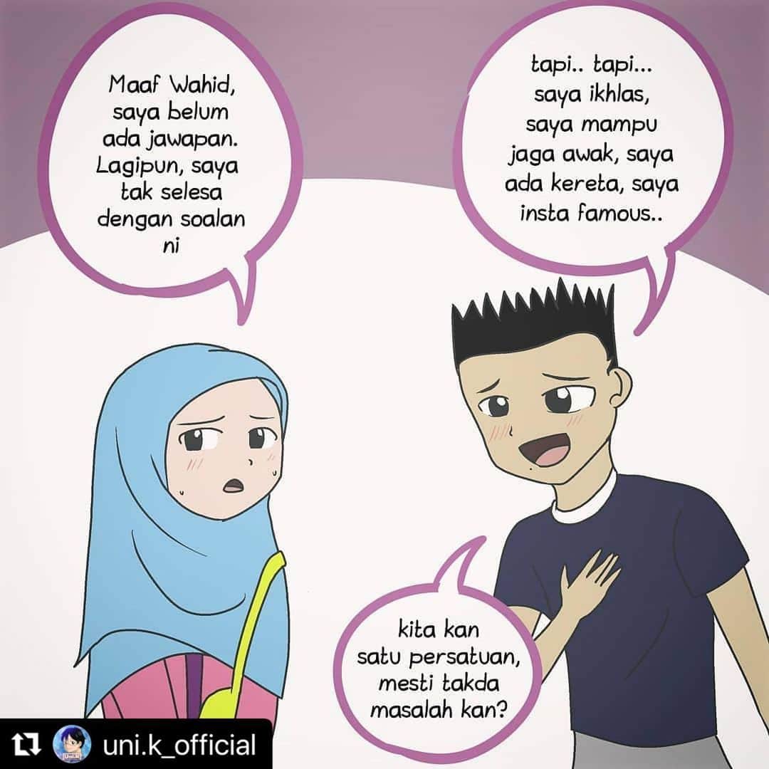 Koleksi Komik Malaysiaさんのインスタグラム写真 - (Koleksi Komik MalaysiaInstagram)「#Repost @uni.k_official with @make_repost ・・・ CROSSOVER UNI.K FLEUR EPISOD #3 [LUAHAN]👤🗣️ Fokus Imah terganggu dek kerana teringat akan peristiwa Wahid confess di Stesen MRT. . Unikians OK ke dengan cara Wahid ni?  . (ada Andi di page 6, perhatikan elok2 🤔) . Episod penuh di @uni.k_fleur . . . #komikmalaysia #gengkomik #komikstrip #komikdakwah #komikmuslim #komikcomel #komikcute #komiktarbiah #komiklucu #kartun  #iqomic #komikharian #komikinstagram #koleksikomikmalaysia #instakomik #lukisandakwah #muslimcomics #cinta #comic #komikindonesia #comicbooks #dailycomic #instacomic #webtoons #webcomic #webcomics #dramamelayu #bunga」1月8日 10時13分 - tokkmungg_exclusive