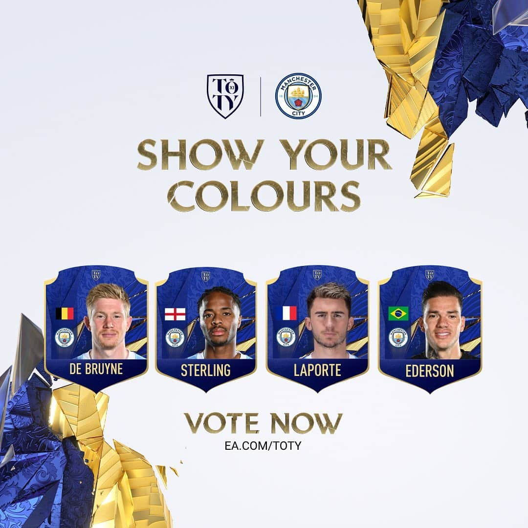 マンチェスター・シティFCさんのインスタグラム写真 - (マンチェスター・シティFCInstagram)「Four of our City stars have made the shortlist for @easportsfifa’s #TOTY! 💙  Make your voices heard, vote now! #mancity #FIFA21」1月8日 1時34分 - mancity