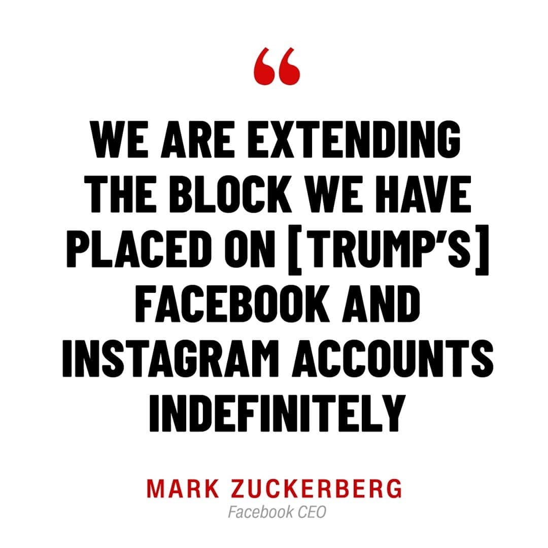 CNNさんのインスタグラム写真 - (CNNInstagram)「"We believe the risks of allowing the President to continue to use our service during this period are simply too great," CEO Mark Zuckerberg wrote after Facebook placed restrictions on President Trump’s account. This decision comes after Trump's inflammatory rhetoric encouraging insurrection. If the restrictions hold, Facebook could be the first major platform to remove Trump permanently.」1月8日 1時54分 - cnn