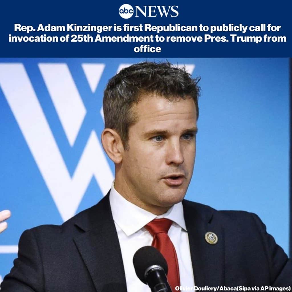 ABC Newsさんのインスタグラム写真 - (ABC NewsInstagram)「Rep. Adam Kinzinger is the first Republican to publicly call for the invocation of the 25th Amendment to remove Pres. Trump from office. MORE AT LINK IN BIO.」1月8日 1時48分 - abcnews
