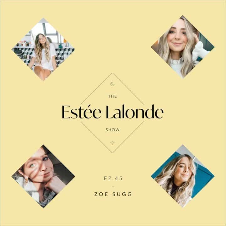 Estée Lalondeのインスタグラム：「This week on #ELpodcast we have creator, author and entrepreneur @zoesugg 💞 Really interesting conversation discussing our relationships with social media (then vs. now) and the pressure that surrounds a life shared on the Internet. - Don’t forget to rate/review and subscribe to The Estée Lalonde Show wherever you get your podcasts (including Spotify!) ~ Can’t wait to hear what you think!」