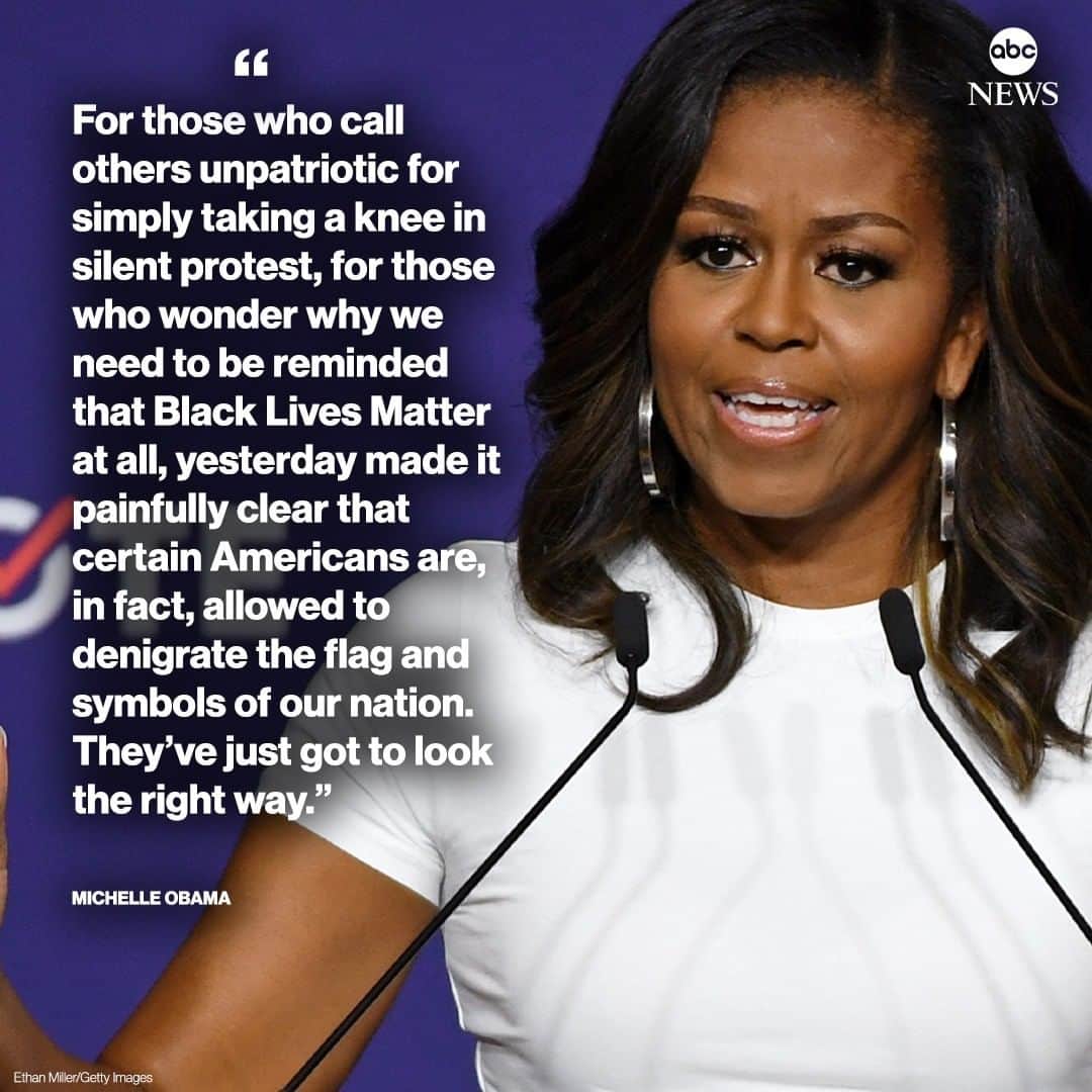 Good Morning Americaさんのインスタグラム写真 - (Good Morning AmericaInstagram)「JUST IN: Former first lady Michelle Obama releases statement on Capitol siege: “Yesterday made it painfully clear that certain Americans are, in fact, allowed to denigrate the flag and symbols of our nation. They’ve just got to look the right way.” #news #michelleobama #DC」1月8日 6時20分 - goodmorningamerica