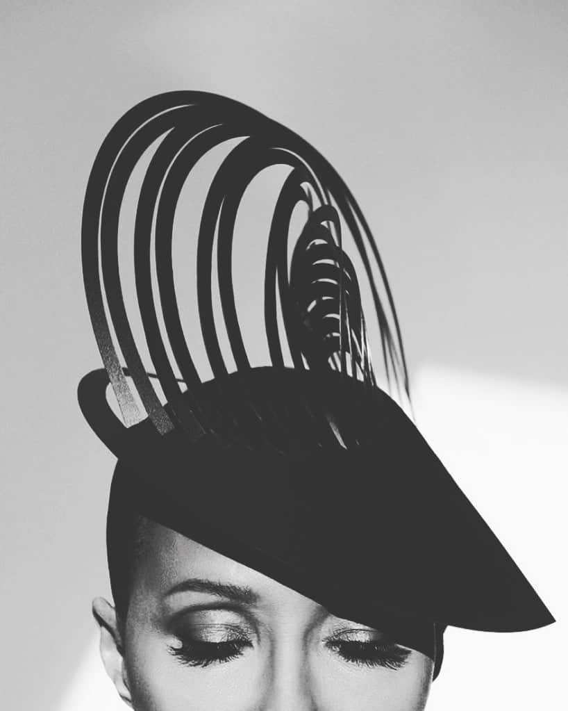 スリーアズフォーのインスタグラム：「Grateful for featuring Vesica Pisces Head piece on the one and only : @the_real_iman for @bazaaruk photographer @paolakudacki stylist @jasonrembert hair @oscarjameshair makeup @killahcamz」