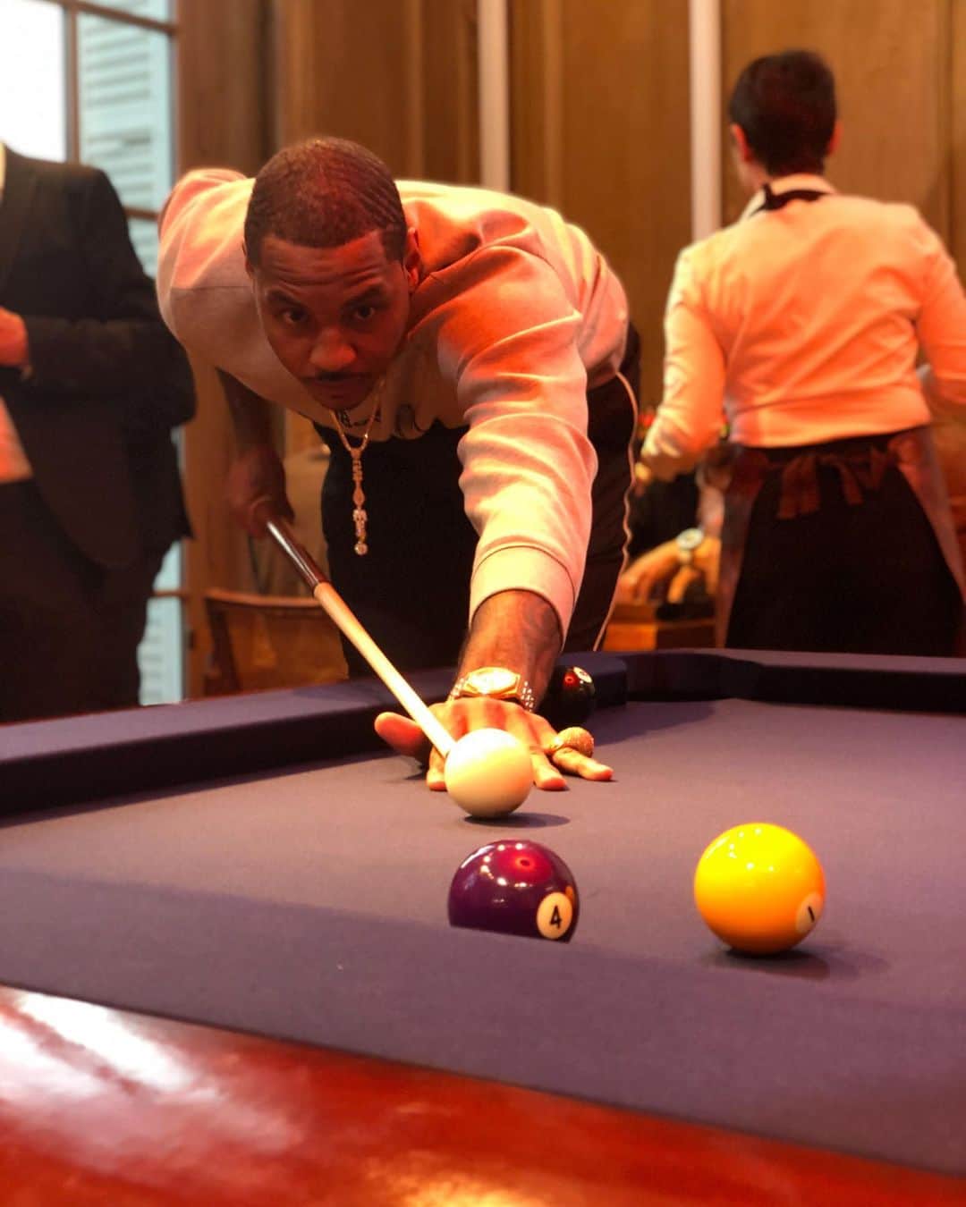 カーメロ・アンソニーのインスタグラム：「Whatever Your Goals Are - Get Focused, Lock In And Take Your Best Shot. #TBT #STAYME7O」