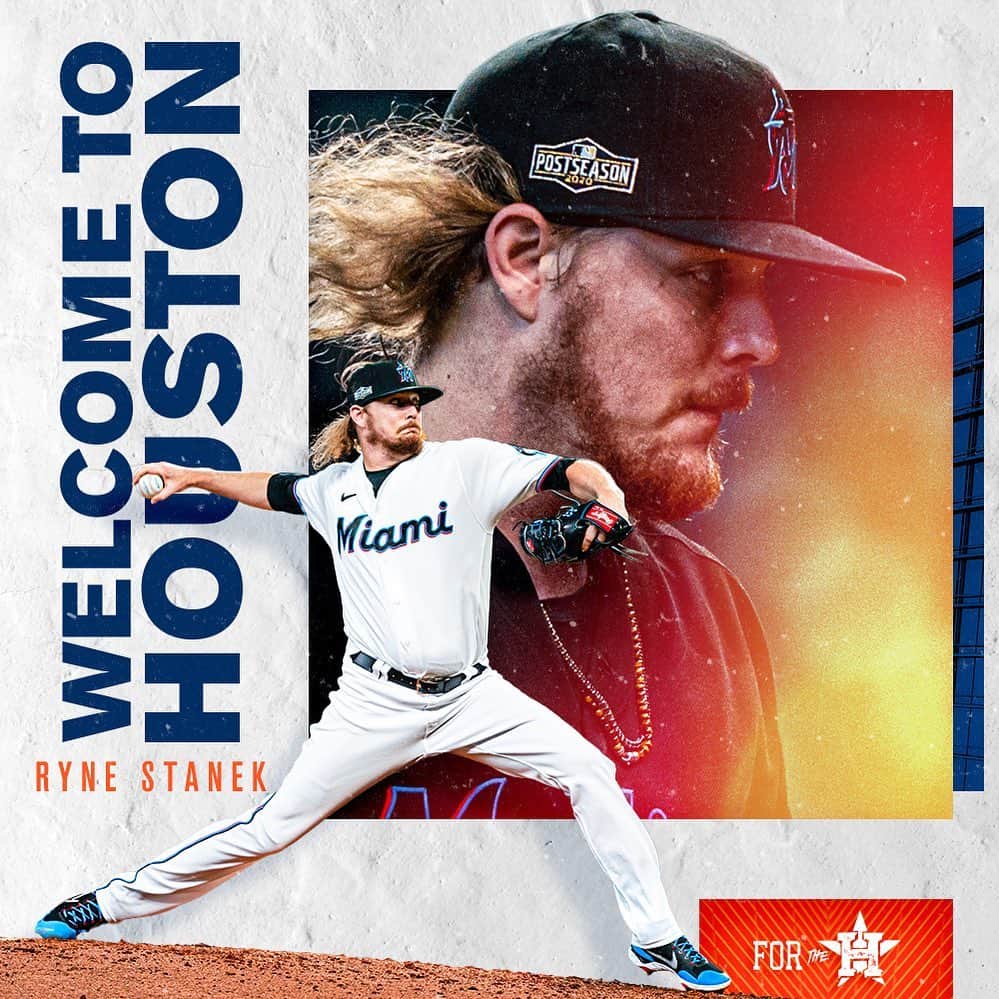 ヒューストン・アストロズのインスタグラム：「Our bullpen just got one arm stronger!   Let’s give an H-Town welcome to @rstanek_55   #ForTheH」