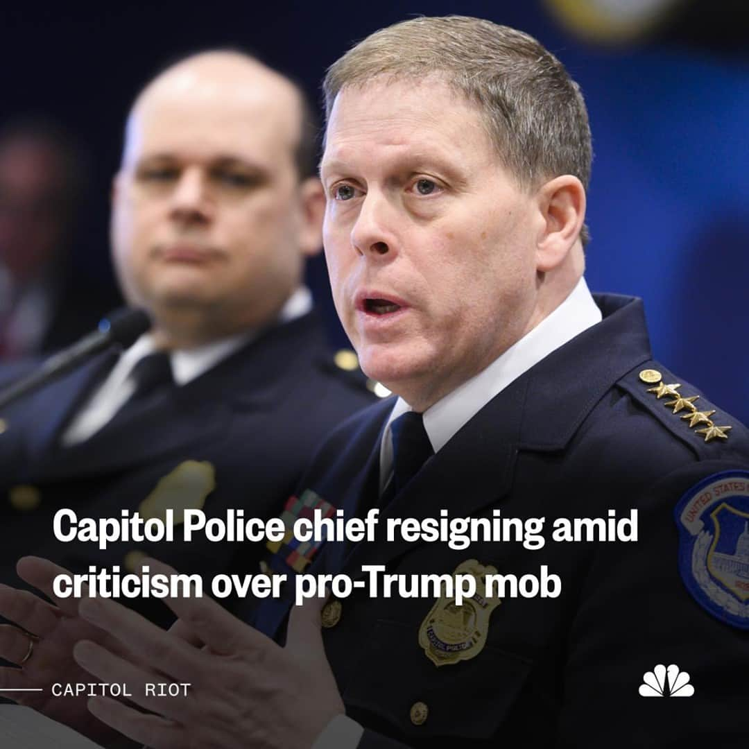 NBC Newsさんのインスタグラム写真 - (NBC NewsInstagram)「BREAKING: Capitol Police Chief Sund is resigning, effective Jan. 16, a spokesperson says. His resignation comes after Wednesday’s response to the riot in the U.S. Capitol, and a call from Speaker Pelosi for him to resign.⁠ ⁠ More at the link in our bio.⁠ ⁠ 📷 Tom Williams / CQ-Roll Call, Inc via @gettyimages」1月8日 8時40分 - nbcnews