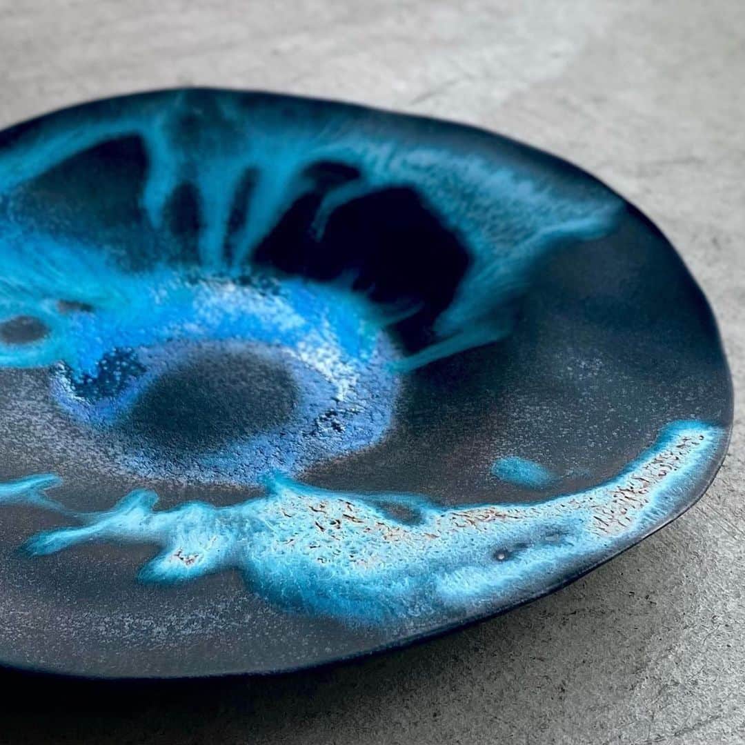 池田優子 銀彩 片口平鉢