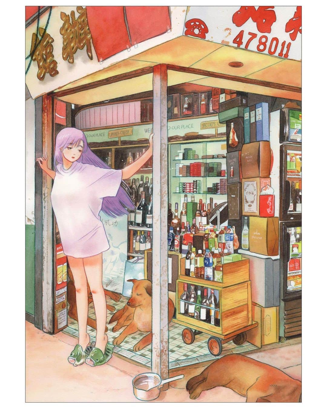 門小雷のインスタグラム：「Day 15  LE MONDE Tokyo Presents Little Thunder solo exhibition “SCENT OF HONG KONG“ 心斎橋PARCO 10F  10:00~20:00  @parco_shinsaibashi_official  @parcogx @galerie_lemonde」