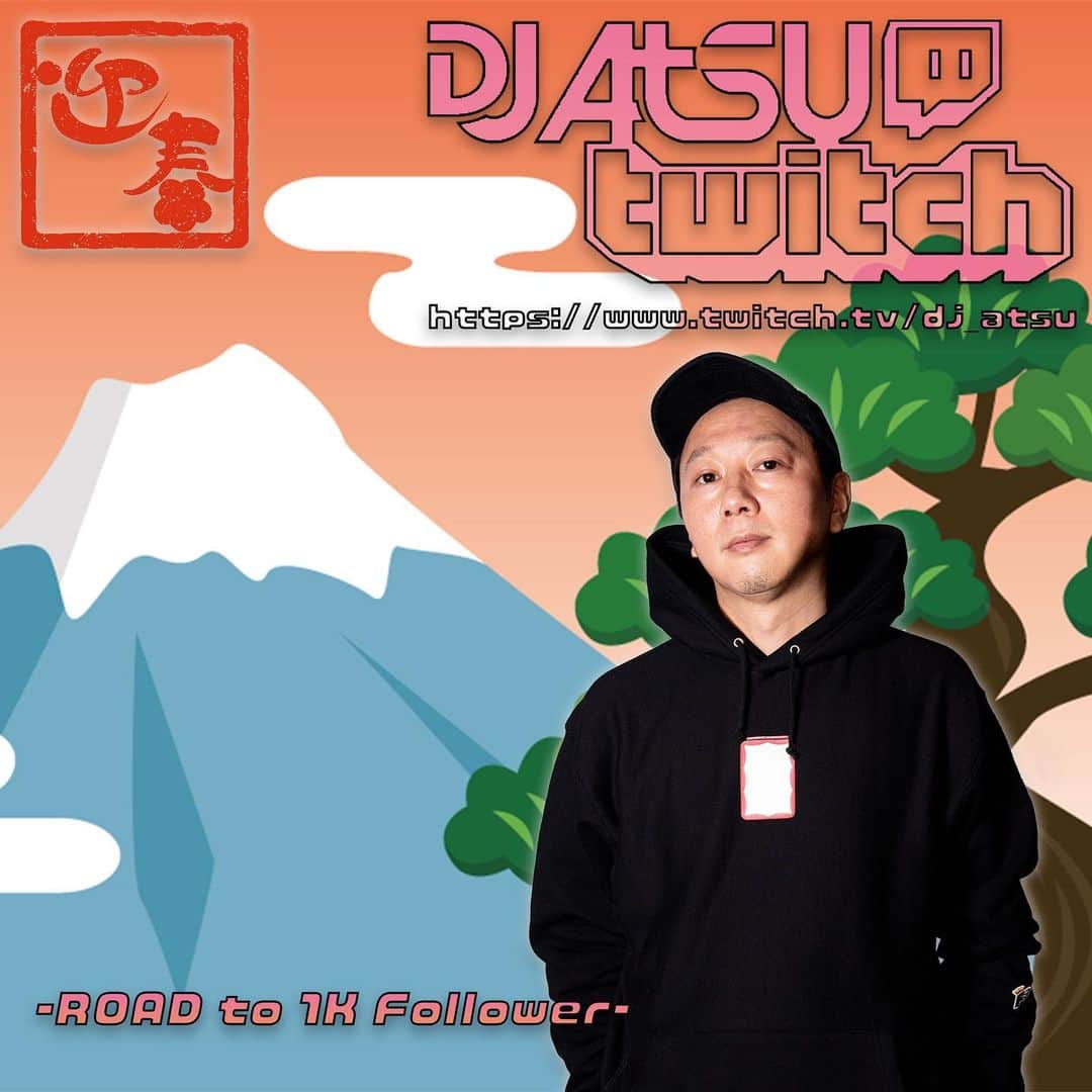 DJ ATSUのインスタグラム：「今夜は、22:00- #Twitch #TwitchJP スタート‼︎  合間に #アツラジ テスト配信‼︎ 皆様から頂いたリクエストもかけれたらと思います♪  フォローやコメント、サブスク、ご支援などなどお待ちしております☆﻿ https://twitch.tv/dj_atsu」