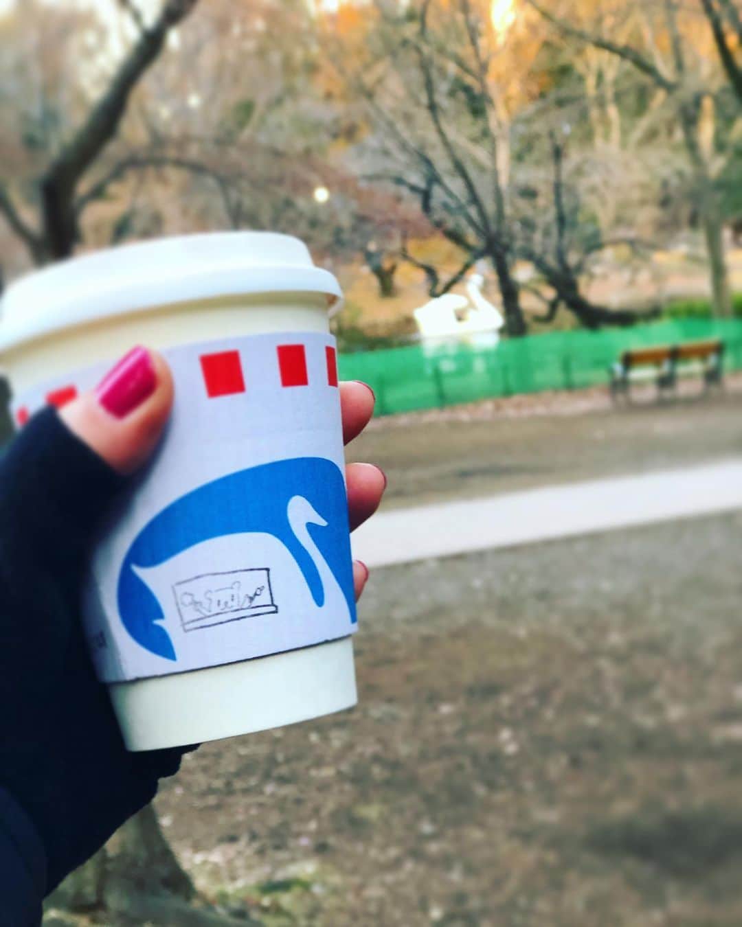 のインスタグラム：「数日前。ブルースカイ初め。 スリーブはポーチに🧞‍♂️ #blueskycoffee」