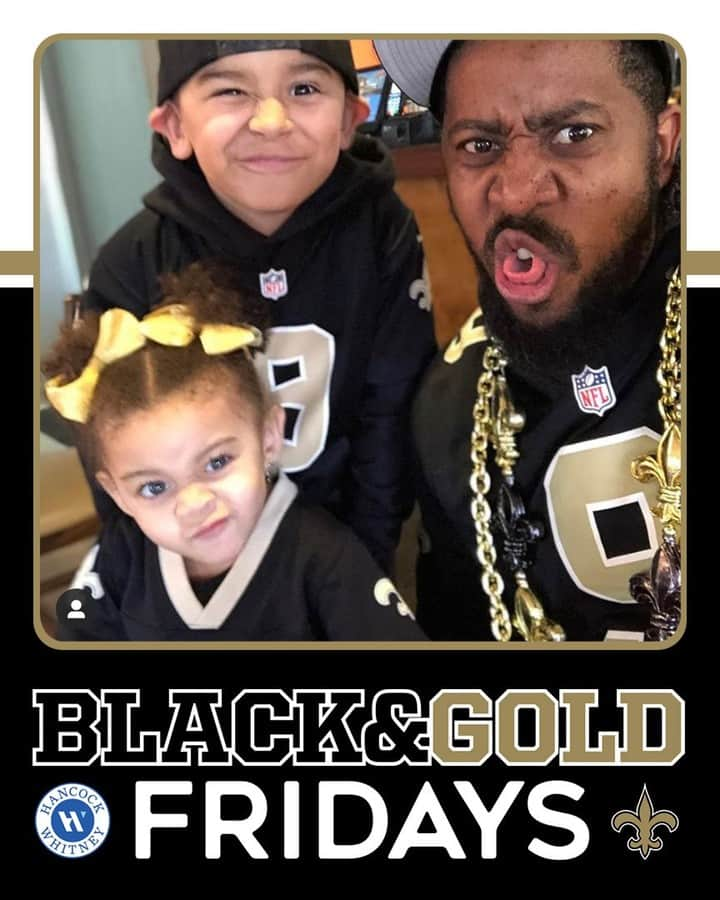 ニューオーリンズ・セインツさんのインスタグラム写真 - (ニューオーリンズ・セインツInstagram)「#BlackAndGoldFriday playoff edition! ⚜️🖤 #CHIvsNO」1月9日 4時48分 - saints