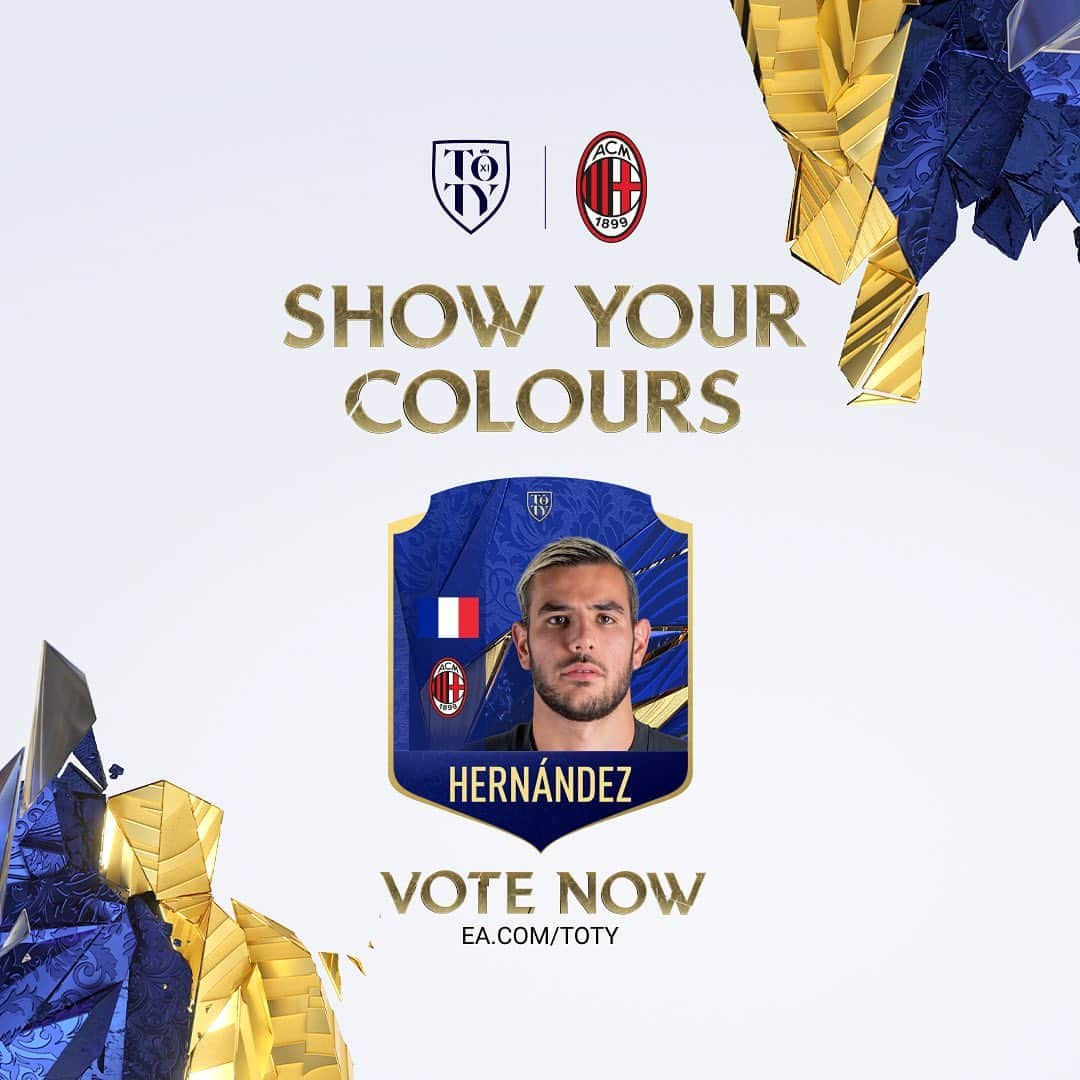 ACミランさんのインスタグラム写真 - (ACミランInstagram)「🙌 @theo3hernandez has been nominated for @easportsfifa #TOTY 🙌 Vote for him in your XI now 🔴⚫️  #FIFA21 #SempreMilan」1月8日 20時31分 - acmilan