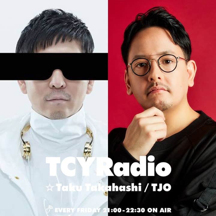 Block.fmのインスタグラム：「ラジオ｜ ☆Taku TakahashiとTJOが世界中から集めたエクスクルーシヴチューンを紹介する「TCY Radio」🎼⁠ また注目のアーティスト達によるここでしか聴けないインタビュー等も数多くフィーチャー✨2020年のアーカイブ公開中🔥⁠ 次回放送は1/15 21時から！⁠ #tcyradio #blockfm⁠ link in bio」
