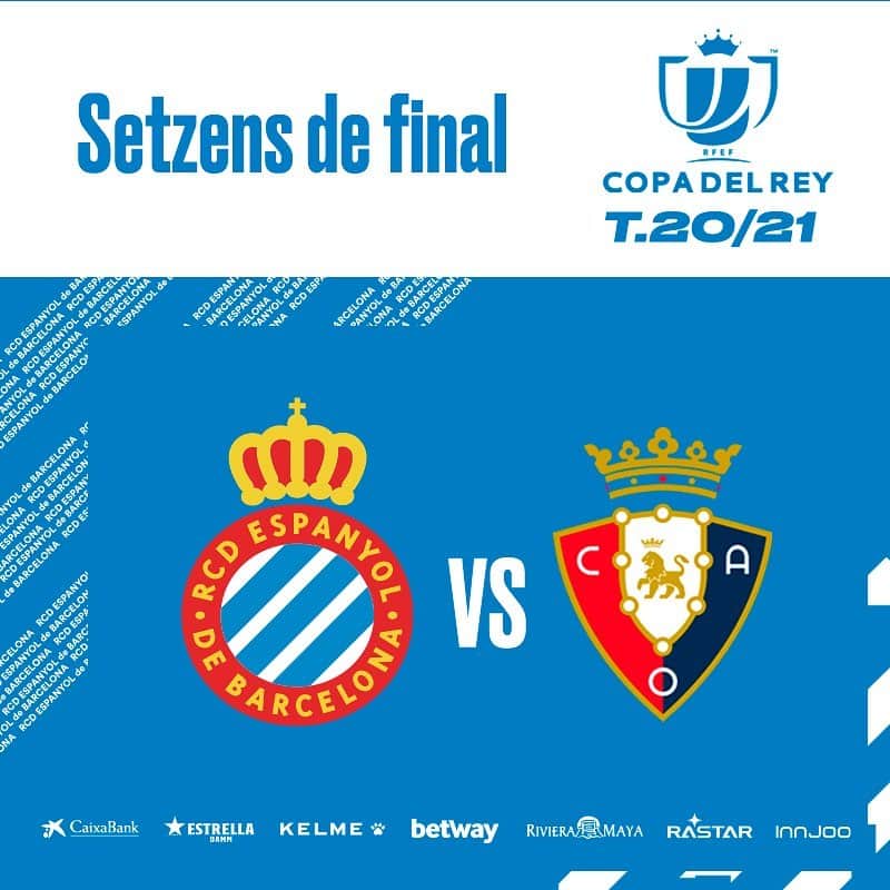 RCDエスパニョールさんのインスタグラム写真 - (RCDエスパニョールInstagram)「🏆 El @CAOsasuna serà el nostre rival als setzens de final de la Copa! #RCDE  #EspanyolOsasuna」1月8日 22時01分 - rcdespanyol