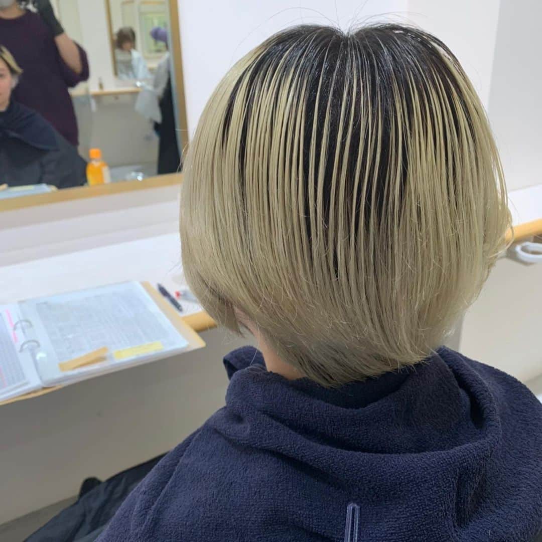アディクシーカラー(ミルボン) さんのインスタグラム写真 - (アディクシーカラー(ミルボン) Instagram)「《シア―ミント》﻿ ナチュラルさ、女性らしさのある絶妙な薄さのペールグリーンと根本に黒を残したコントラストがこだわりのデザインです✨﻿ ﻿ ＜レシピ＞﻿ 0クリア：C8-グリーン：ペールカーキ＝１：10％：10％﻿ OXY３％﻿ ﻿ @sawaitakuya」1月8日 22時23分 - addicthy_color