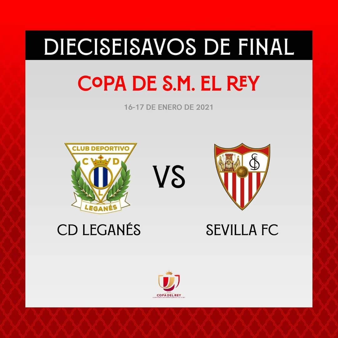 セビージャFCさんのインスタグラム写真 - (セビージャFCInstagram)「🆚️ #leganes en la siguiente ronda de la #CopaDelRey 20/21 🏆  #WeareSevilla #LaCopaMola #SorteoCopa」1月8日 22時38分 - sevillafc