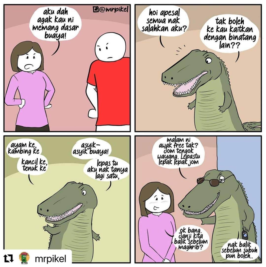 Koleksi Komik Malaysiaさんのインスタグラム写真 - (Koleksi Komik MalaysiaInstagram)「#Repost @mrpikel with @make_repost ・・・ BUAYA⁣ ⁣ Kesian buaya asyik dipersalahkan je..⁣ ⁣ P/s: sorry hambar. Kbye⁣ ⁣⁣⁣⁣⁣⁣⁣⁣⁣⁣⁣⁣⁣⁣⁣⁣⁣ ⁣ #komikmalaysia #gengkomikdigital #gengkomik #komiklawak #lawak #komik #kelakar #koleksikomik #komikmelayu #deep #pencurikomik #lawakdeep #lawaking #lawakkeder #lawakhangit #koleksikomik #mrpikel⠀」1月8日 22時48分 - tokkmungg_exclusive