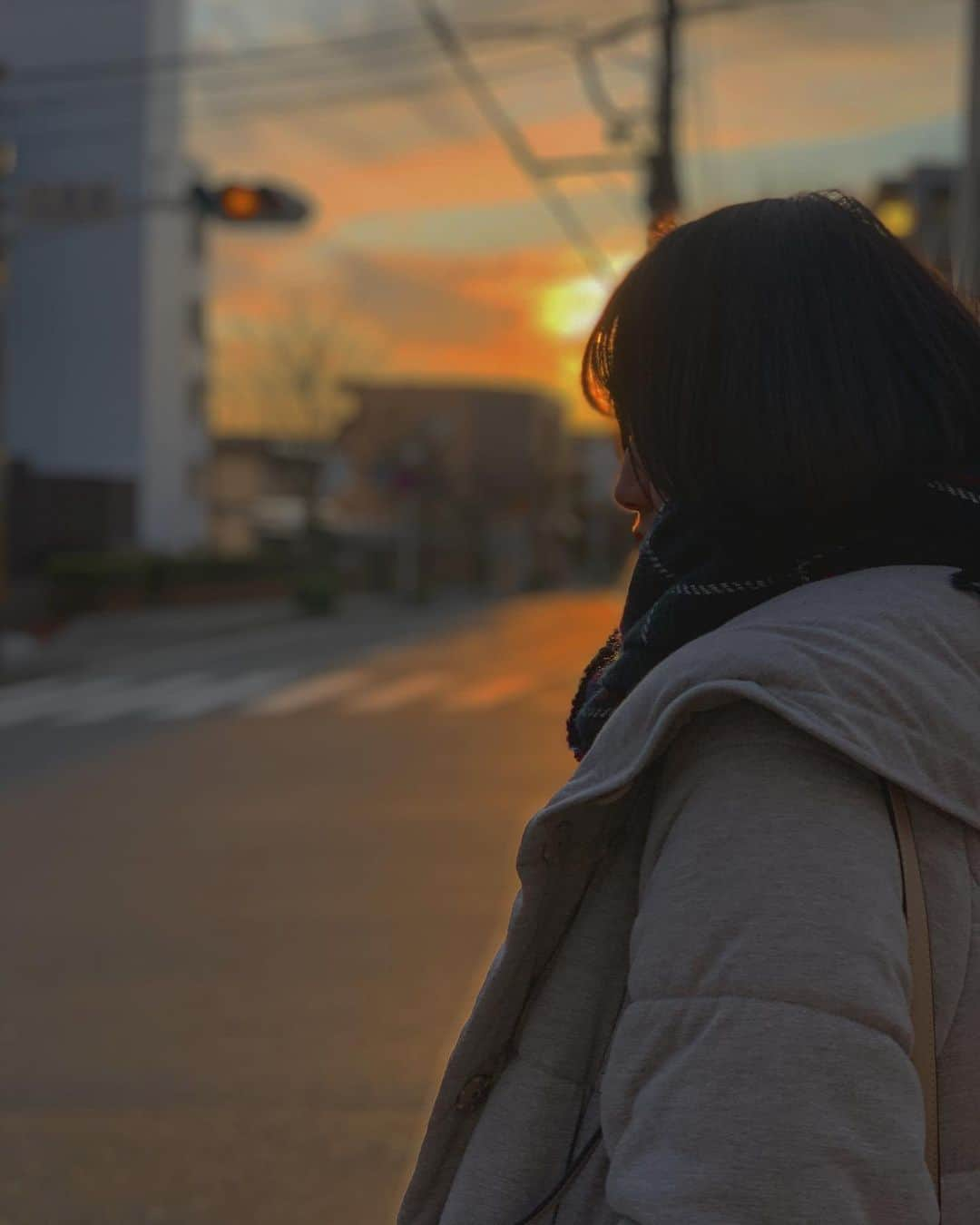 赤瀬結衣のインスタグラム：「. 夕焼け～°°」