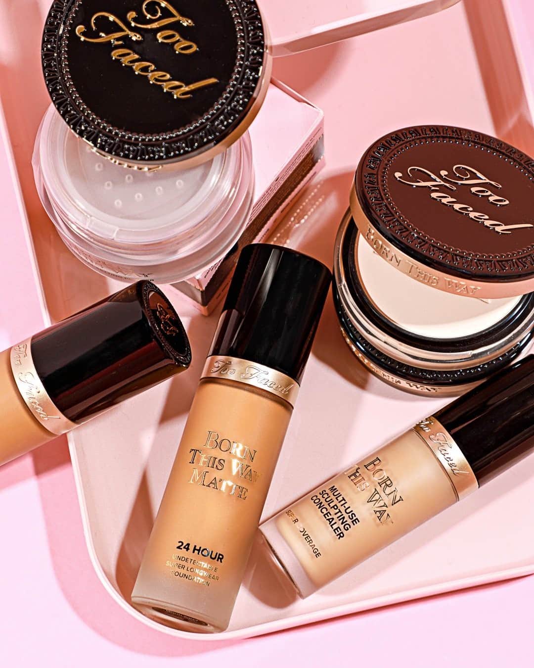 Too Facedのインスタグラム：「New year, same flawless skin brought to you by our Born This Way Collection. 🤩 Comment your #tfbornthisway holy grail below! 👇 #toofaced」