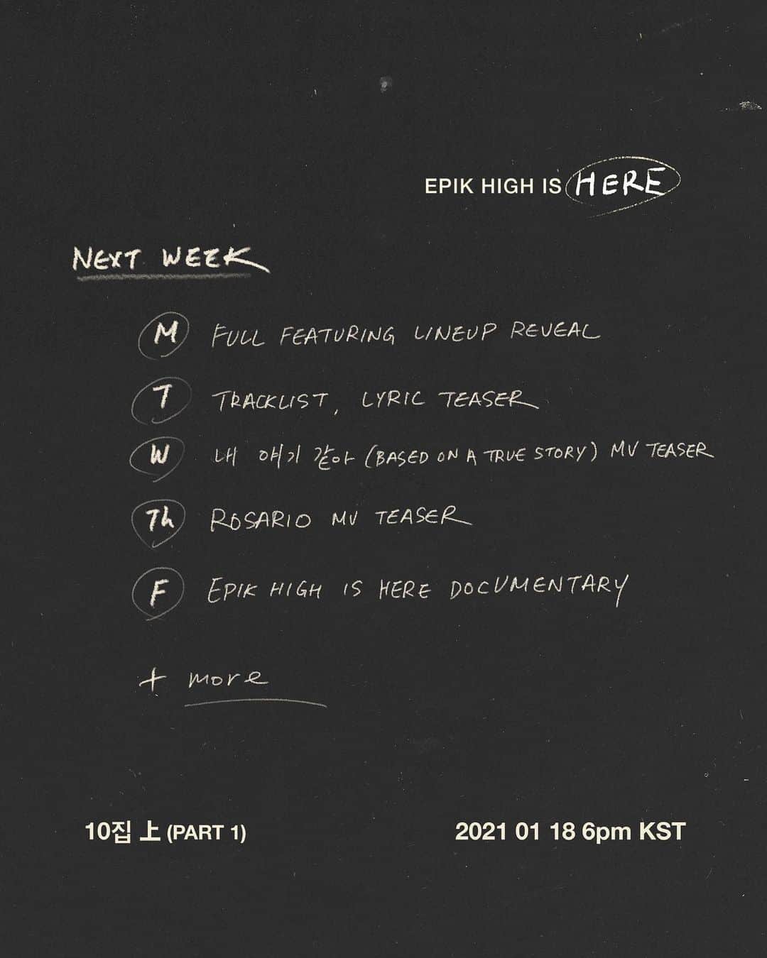 DJトゥーカッツ さんのインスタグラム写真 - (DJトゥーカッツ Instagram)「Next week. (아오 미쓰라진) ⠀ 10집 『Epik High Is Here』. 2CD 중 첫 앨범 『Epik High Is Here 上』 2021년 1월 18일 저녁 6시 발매. ⠀ Epik High’s 10th studio album Epik High Is Here. Part 1 of the double album will be released 1/18/2021 6PM KST. ⠀ #epikhighishere #epikhigh #에픽하이」1月9日 1時13分 - realtukutz
