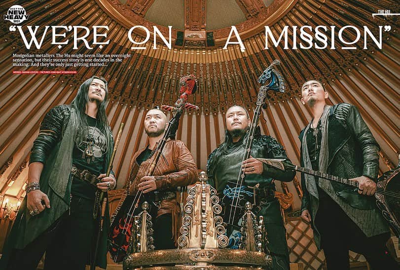 METAL HAMMERさんのインスタグラム写真 - (METAL HAMMERInstagram)「“We’re on a mission.” @thehuofficial star as one of FOUR covers for the new issue of Metal Hammer - out now #TheHu #MetalHammer #HeavyMetal #Mongolia #Rock #Metal」1月9日 1時11分 - metalhammeruk