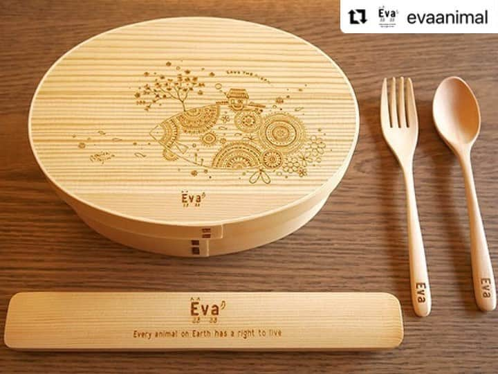 杉本彩さんのインスタグラム写真 - (杉本彩Instagram)「#Repost @evaanimal with @make_repost ・・・ Evaオリジナルグッズ新商品のご紹介！！＆Eva Online Shop リニューアルオープン！  2021年Evaオリジナルグッズ新商品のご紹介です！  今回も、使い捨てプラスチックの使用削減を目指し、木のぬくもりに溢れた「曲げわっぱ」「箸・箸箱セット」「スプーン＆フォークセット」を製作しました！  「SAVE THE OCEAN～海を守ろう！～」をテーマに、曲げわっぱの蓋部分には、細やかな模様を施した「お魚」をデザイン！ 箸箱の蓋部分と、スプーン＆フォークセットの柄には、Evaのロゴをあしらいました。  環境にできるだけ負荷をかけない。 有限な資源を無駄にしない。 そういった製品を選択して使うことこそが、現代社会を生きる私たちに求められています。  こちらのお弁当に最適な3点セット是非お使いになってみてください！  そして、この度、Eva Online Shopもリニューアルオープンいたしました。  オリジナルグッズのご購入で是非Evaを応援してください！！  ■Evaオリジナルグッズ新作ラインナップ2021 http://www.eva.or.jp/newarrival2021  ■Eva Online Shop https://eva.buyshop.jp/  #Eva Online Shop #曲げわっぱ #箸・箸箱セット #箸スプーン＆フォークセット #動物環境福祉協会eva #杉本彩」1月9日 1時21分 - sugimoto_aya0719