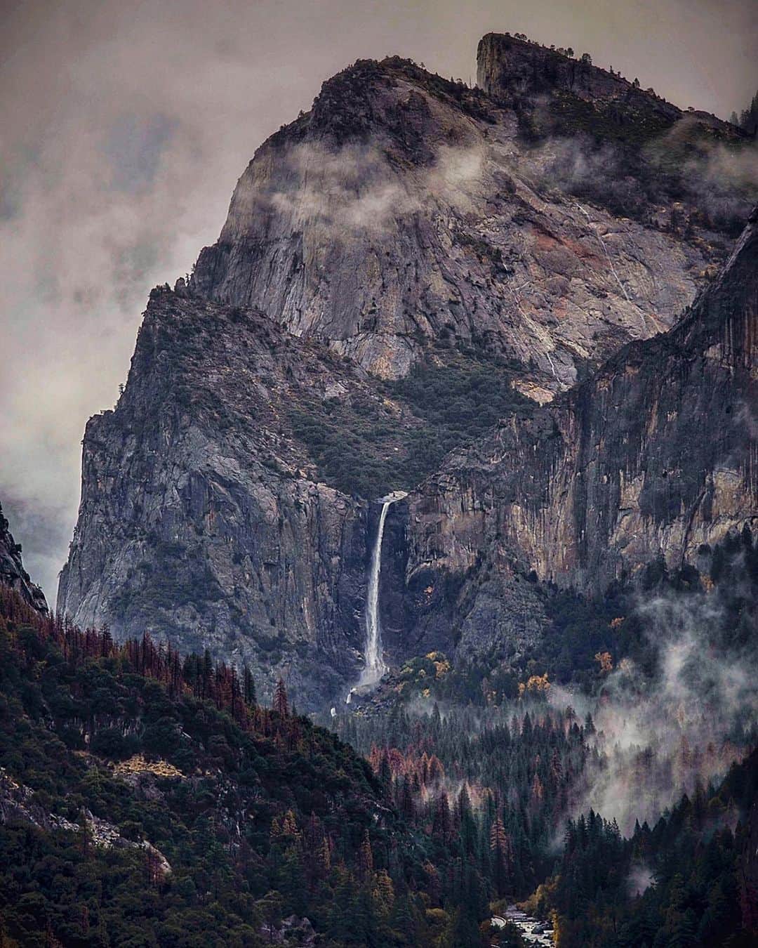 のインスタグラム：「Bridalviel Falls, Yosemite Valley California. ⁣ Shot on assignment for @natgeo」