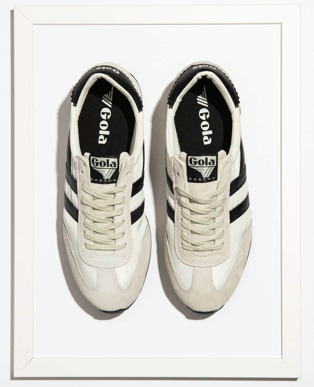 ゴーラのインスタグラム：「Boston '78 in white/black - vintage minimalism⁠ ⁠ Included in our men's sale 👍」