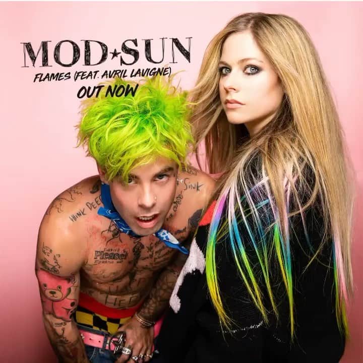 ジョン・フェルドマンのインスタグラム：「So stoked to be a part of this one! Love these two humans!! Hope you love it as much as I do! @modsun @avrillavigne @bignoise link in bio! #flames @dylanmclean159 @scotstewart @michaeljbono @adam_hawkins_」