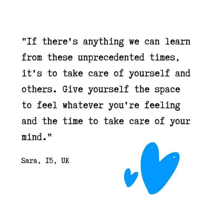 unicefさんのインスタグラム写真 - (unicefInstagram)「Important message from 15-year-old Sara in the UK on taking care of your #mentalhealth during the COVID-19 pandemic. ⁣ ⁣ From @voicesofyouth - our community for youth, by youth.⁣ ⁣」1月9日 14時15分 - unicef