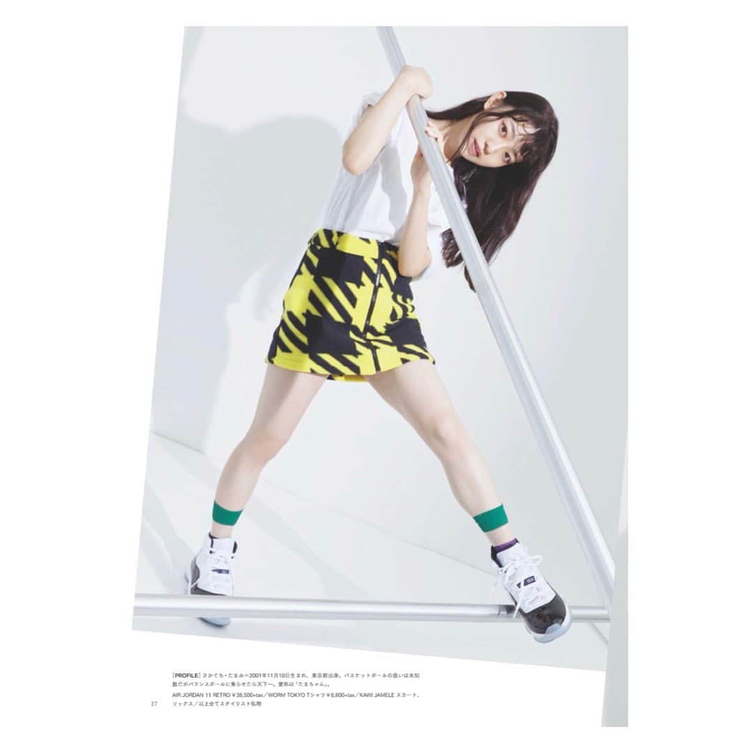 のインスタグラム：「［My works］ AIR JORDAN 11 × 坂口珠美🟡(乃木坂46) ・・・ #乃木坂46#坂口珠美#3期生 #styling#AIRJORDAN#AIRJORDAN11#fashion#fashionportrait#gravure#magazine#brody#fashionstyling#fashiongram#streetfashion#l4l#f4f#nogizaka46#衣装#スタイリスト#GOAT#NBA#michaeljordan#kicks#sneakers#basketball#mood#mystyle#fashion#fashionstyle#style」