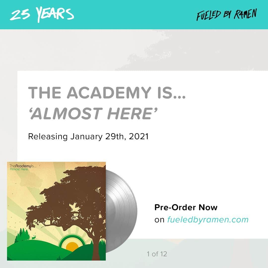 Fueled By Ramenさんのインスタグラム写真 - (Fueled By RamenInstagram)「We are celebrating 25 years of Fueled By Ramen with the launch of anniversary vinyls every month. Pre-order @theacademyismusic’s album “Almost Here” and Fun.'s album “Some Nights” now! #NoFoodNoSleepJustRecords Link in story.」1月9日 7時16分 - fueledby