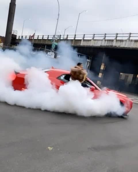 ファンクマスター・フレックスのインスタグラム：「VIDEO SHOOT ALERT!!! OFF MY ALBUM!!!!@funkflex x @realcj_ !!!! CJ trusted me behind the wheel as he got comfortable sitting on that door!!! @dodgeofficial u see it!!! WHO ELSE SHOULD I PUT ON MY ALBUM? Vid via: @dj_a.z._ 🎥 @juganot」