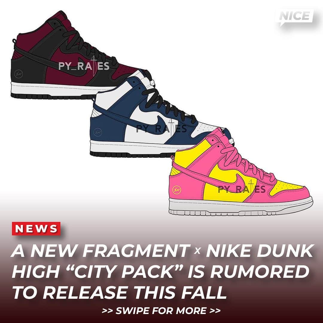 Nice Kicksさんのインスタグラム写真 - (Nice KicksInstagram)「11 years since the original drop, we’re getting a new Fragment x Nike Dunk High “City Pack” 👀🔥」1月9日 9時14分 - nicekicks
