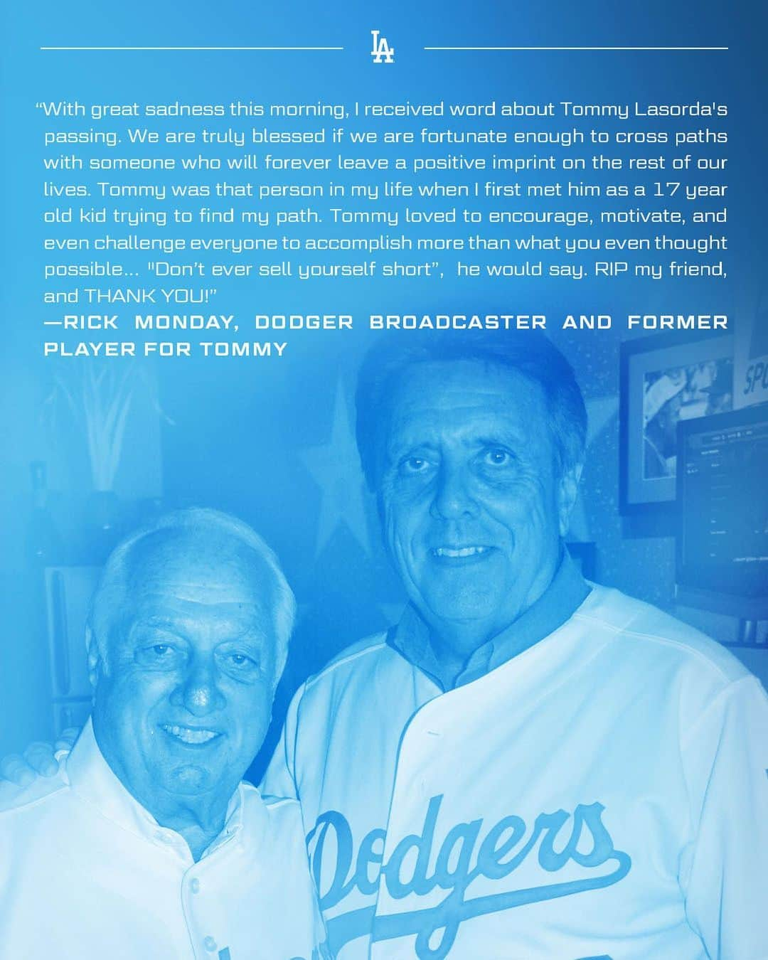 Los Angeles Dodgersさんのインスタグラム写真 - (Los Angeles DodgersInstagram)「Remembering a baseball legend.」1月9日 10時01分 - dodgers