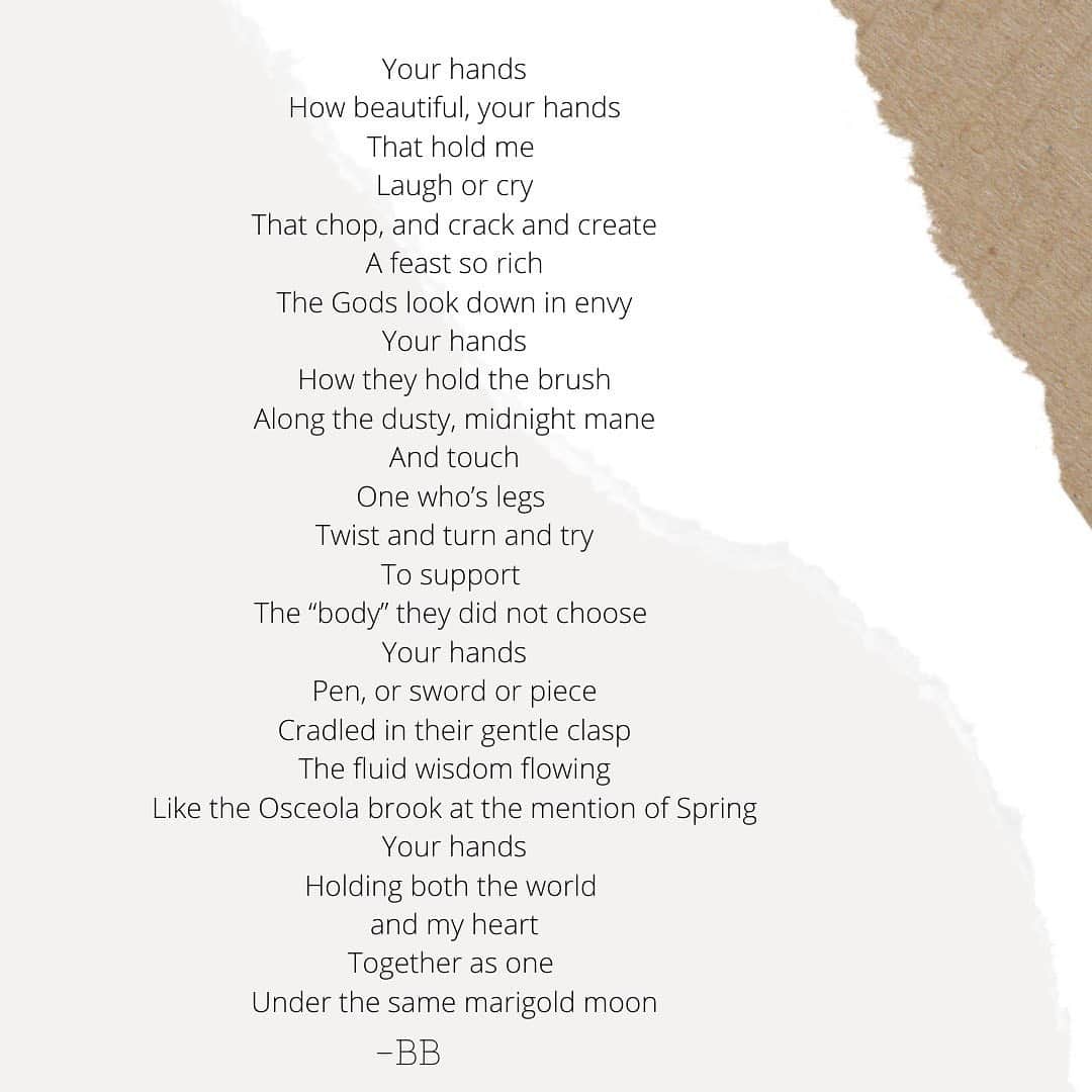 ベス・ベアーズのインスタグラム：「A poem for my love. A poem of hope. Poems are part of my morning ritual. What are the things that ground you in the mornings during this crazy time? @poems_peonies for more. @harmonicspodcast / newsletter = link in bio for EVEN MORE」