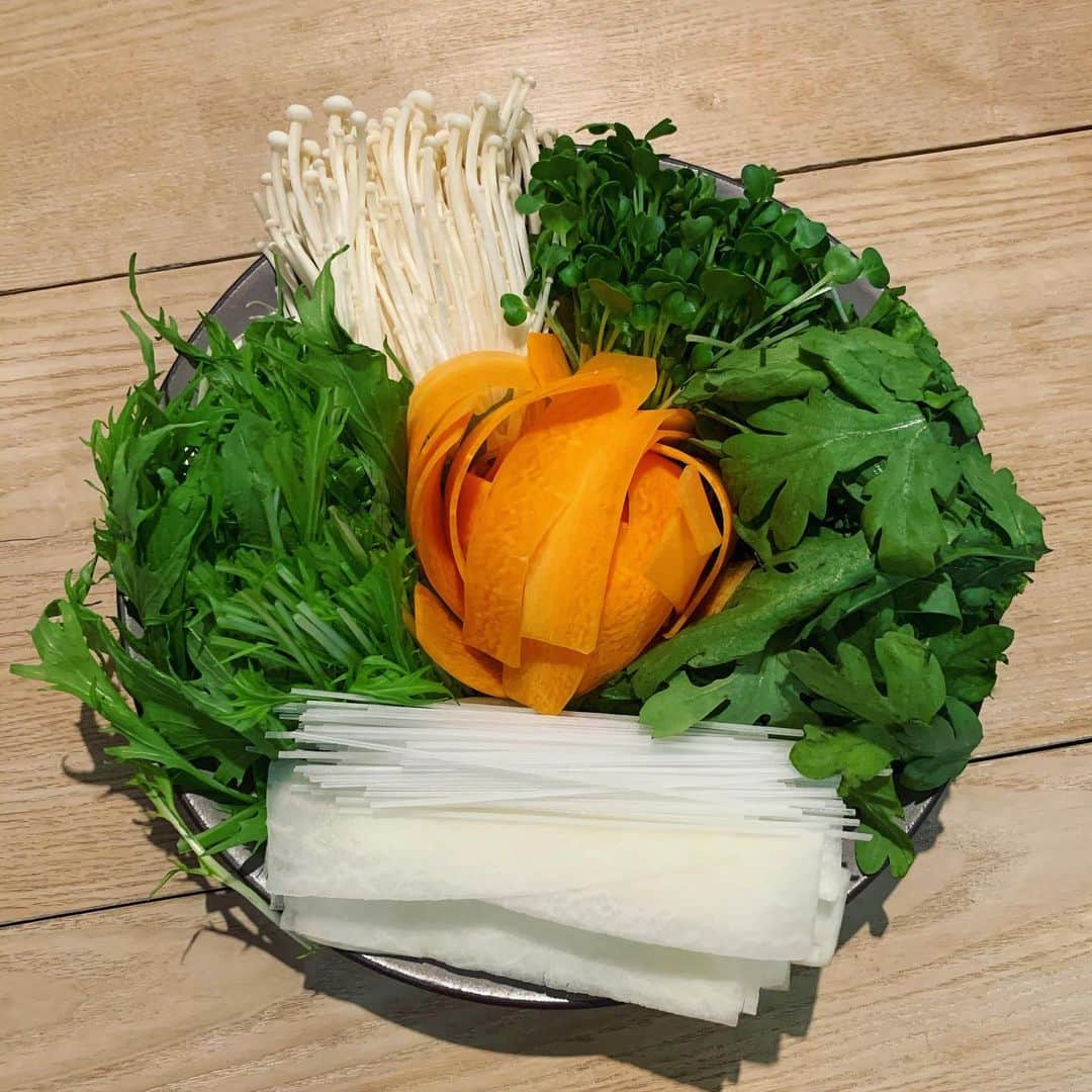 小谷実由さんのインスタグラム写真 - (小谷実由Instagram)「今年はこうやってお鍋の野菜をお皿に盛り付けるのを頑張りたい(いつの日かの友人盛り付けに感動した写真)」1月9日 12時23分 - omiyuno