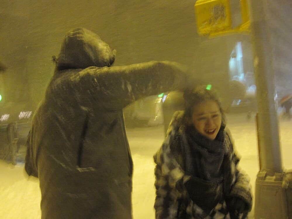 小林尊のインスタグラム：「ブリザードナイト blizzard night NYC Dec 26-27, 2010 #yearsago #throwback」