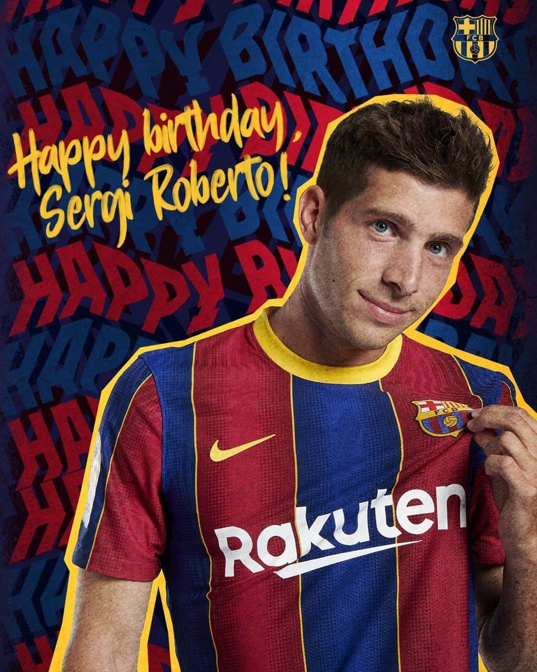 FCバルセロナさんのインスタグラム写真 - (FCバルセロナInstagram)「🎂 Happy birthday, @sergiroberto! 💙❤️ Per molts anys, Sergi! ¡Muchas felicidades! 🤩」2月7日 16時30分 - fcbarcelona
